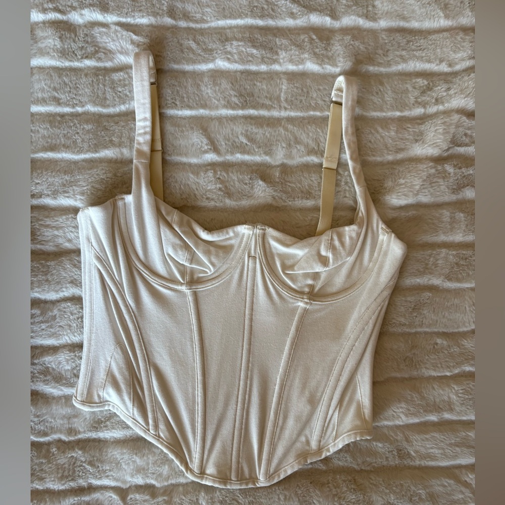 SKIMS Cotton Corset Bustier Top